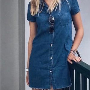 Denim button up dress